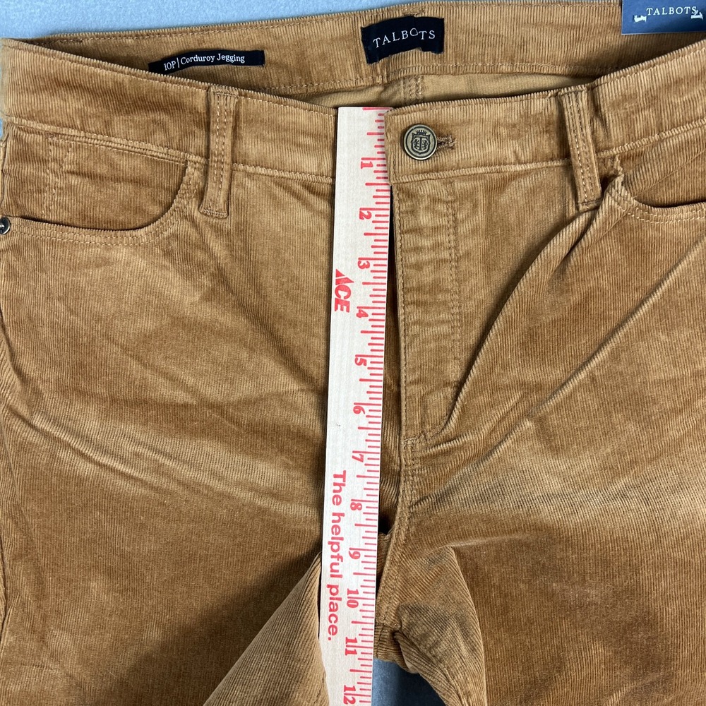 Talbots Corduroy Jegging 10P Brown Stretch Skinny Leg High Waist Ankle Length - Picture 10 of 10